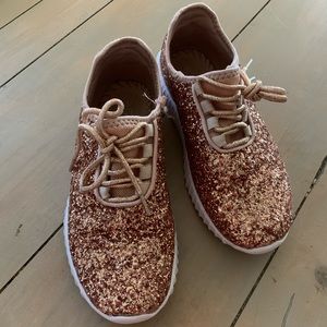 Rose Gold Glitter Sneakers